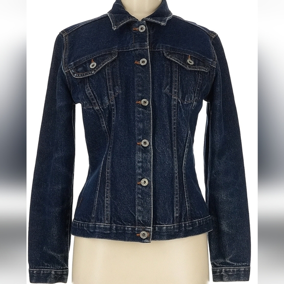 For Joseph Dark Blue Trucker Jean Jacket Size S - Picture 5 of 9